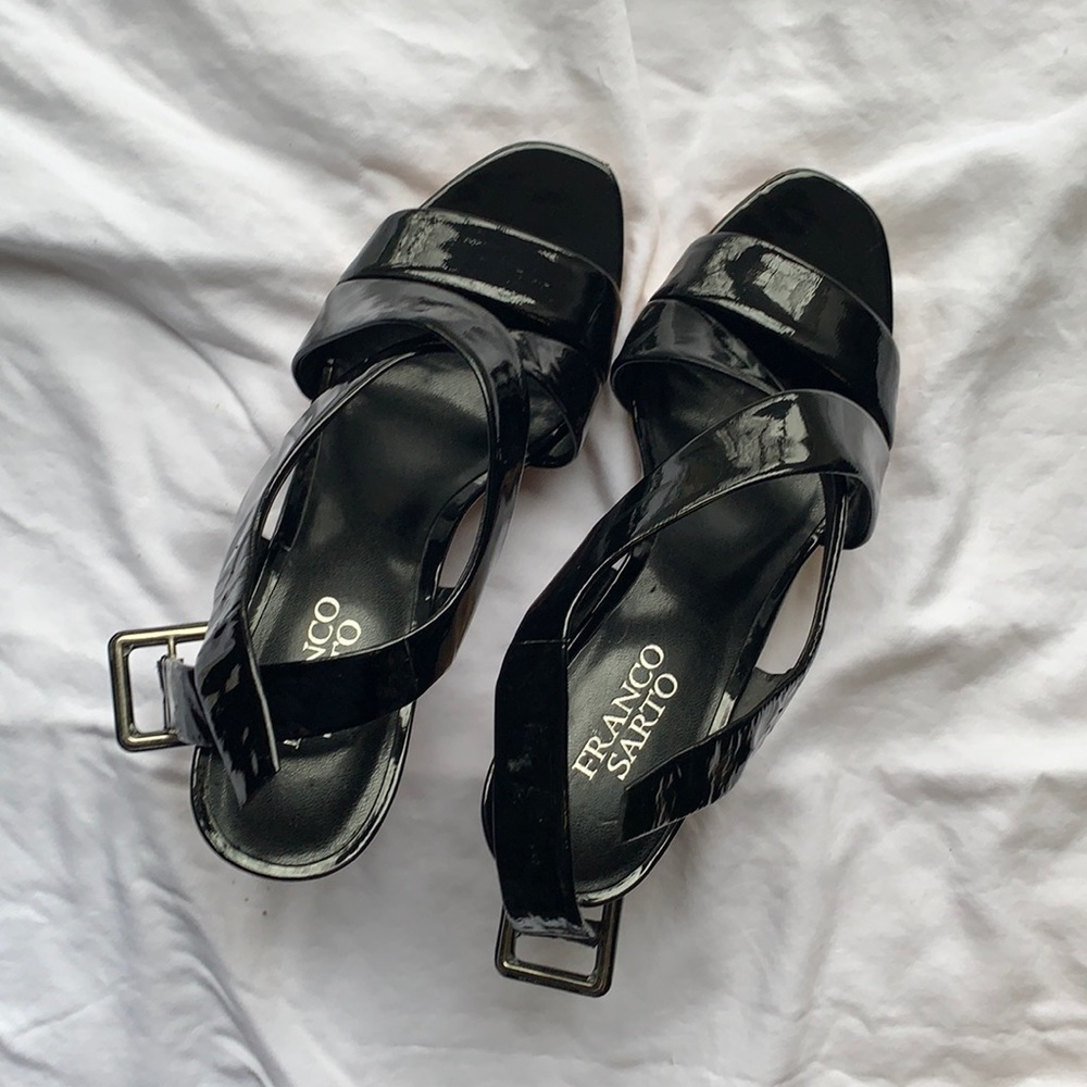 Franco Sarto cork wedge black new